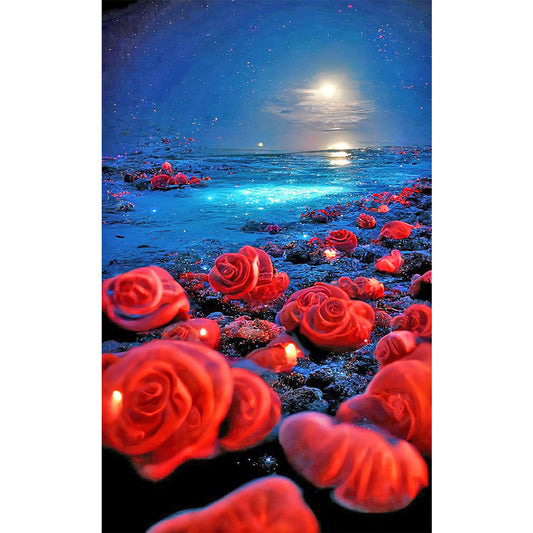 Dreamy Sea Of Roses - Full Round Drill Diamond Painting 40*60CM