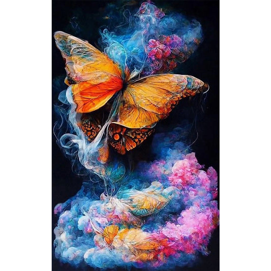 Dream Butterfly Cloud - Full Round Drill Diamond Painting 40*60CM