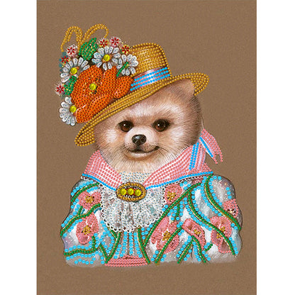 Elegant Noble Dog - Special Shaped Drill Diamond Painting 30*40CM