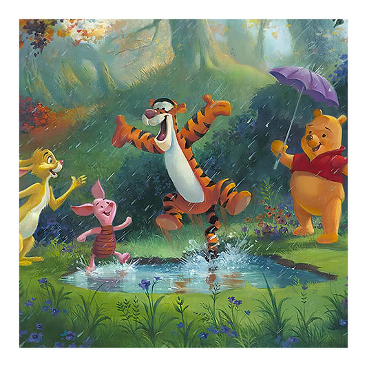 Winnie The Pooh And Tigger 40*40CM(Canvas) Full Round Drill Diamond Painting
