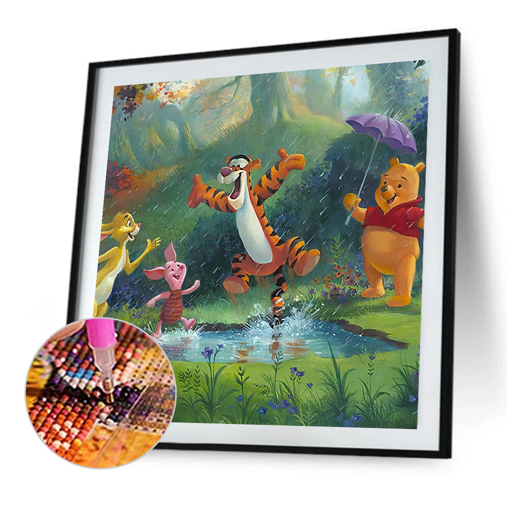 Winnie The Pooh And Tigger 40*40CM(Canvas) Full Round Drill Diamond Painting