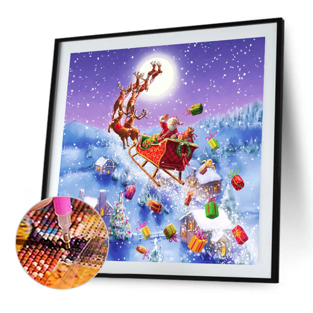 Christmas Carriage - Full Round Drill Diamond Painting 40*40CM