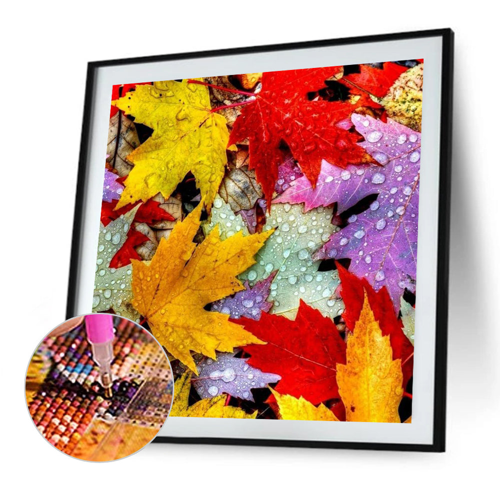 Deciduous Maple Leaf 40*40CM(Canvas) Full Round Drill Diamond Painting