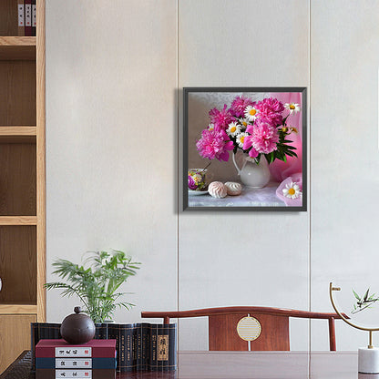 Daisy Vase 40*40CM(Canvas) Full Round Drill Diamond Painting