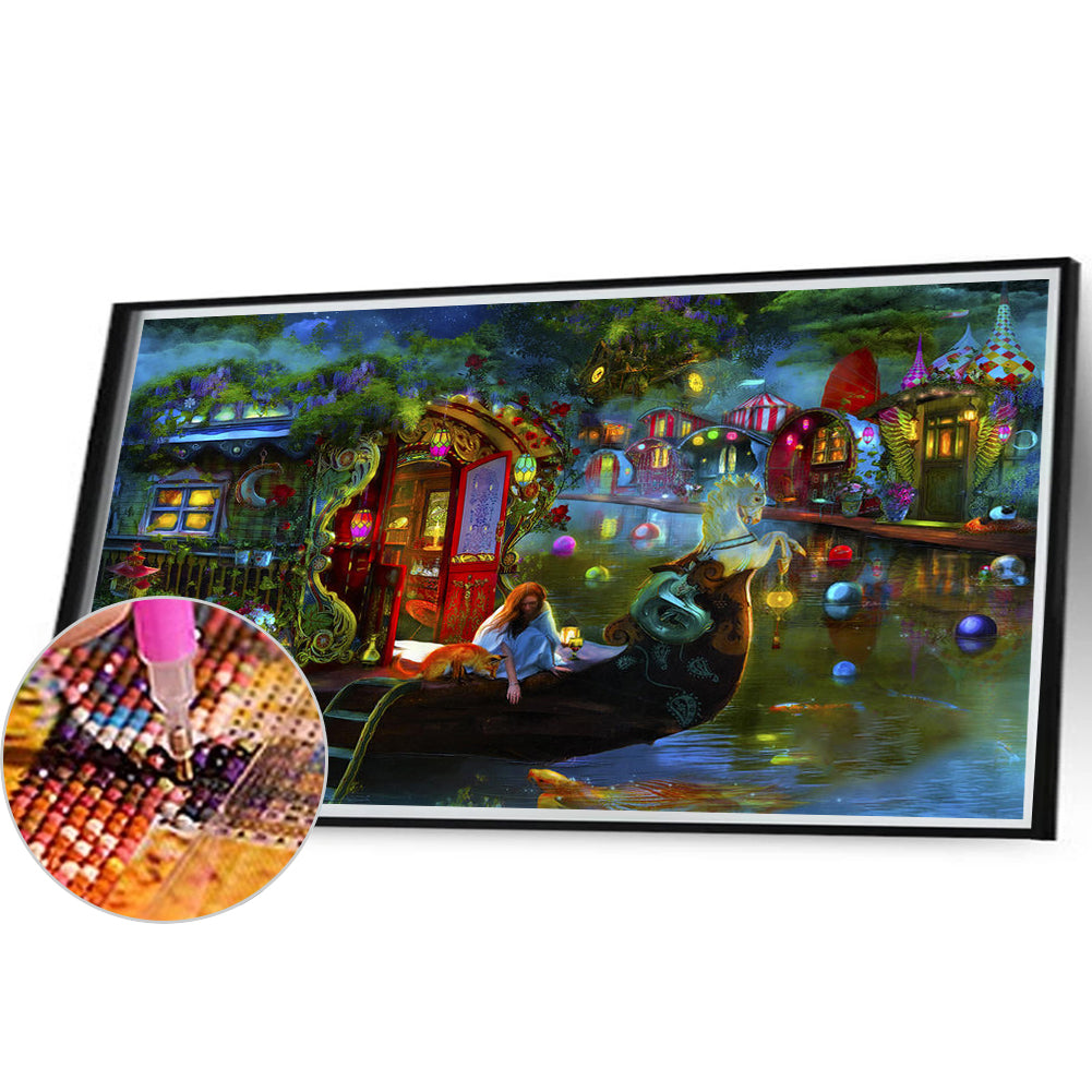 Dream Carriage 50*30CM(Canvas) Full Round Drill Diamond Painting