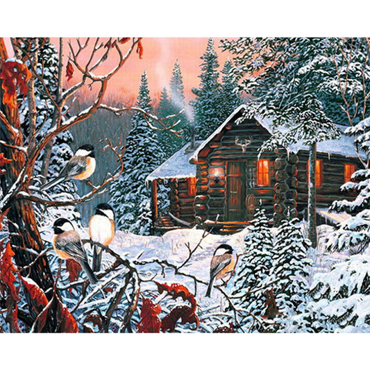 Country House - Full Round Drill Diamond Painting 50*40CM