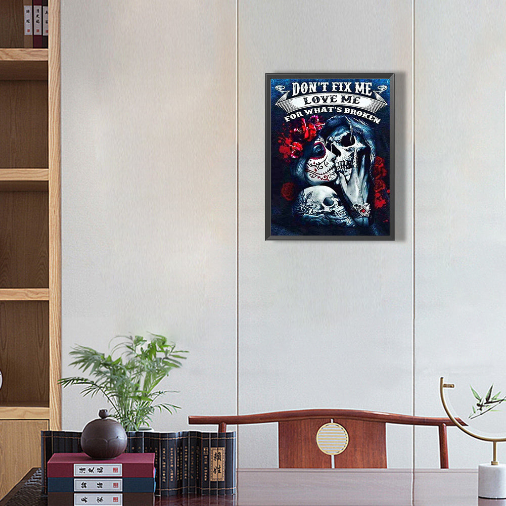 Skeleton Couple 30*40CM(Canvas) Full Square Drill Diamond Painting