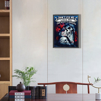Skeleton Couple 30*40CM(Canvas) Full Square Drill Diamond Painting