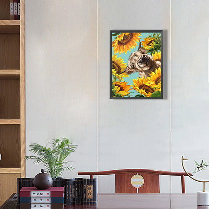 Sunflower Yak - Full Square Drill Diamond Painting 30*40CM