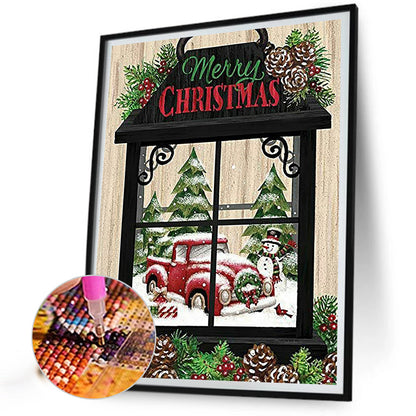 Little Red Car 30*40CM(Canvas) Full Square Drill Diamond Painting