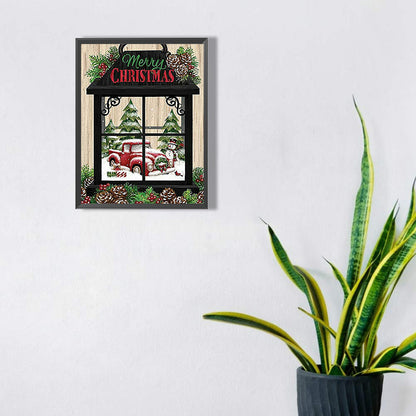 Little Red Car 30*40CM(Canvas) Full Square Drill Diamond Painting