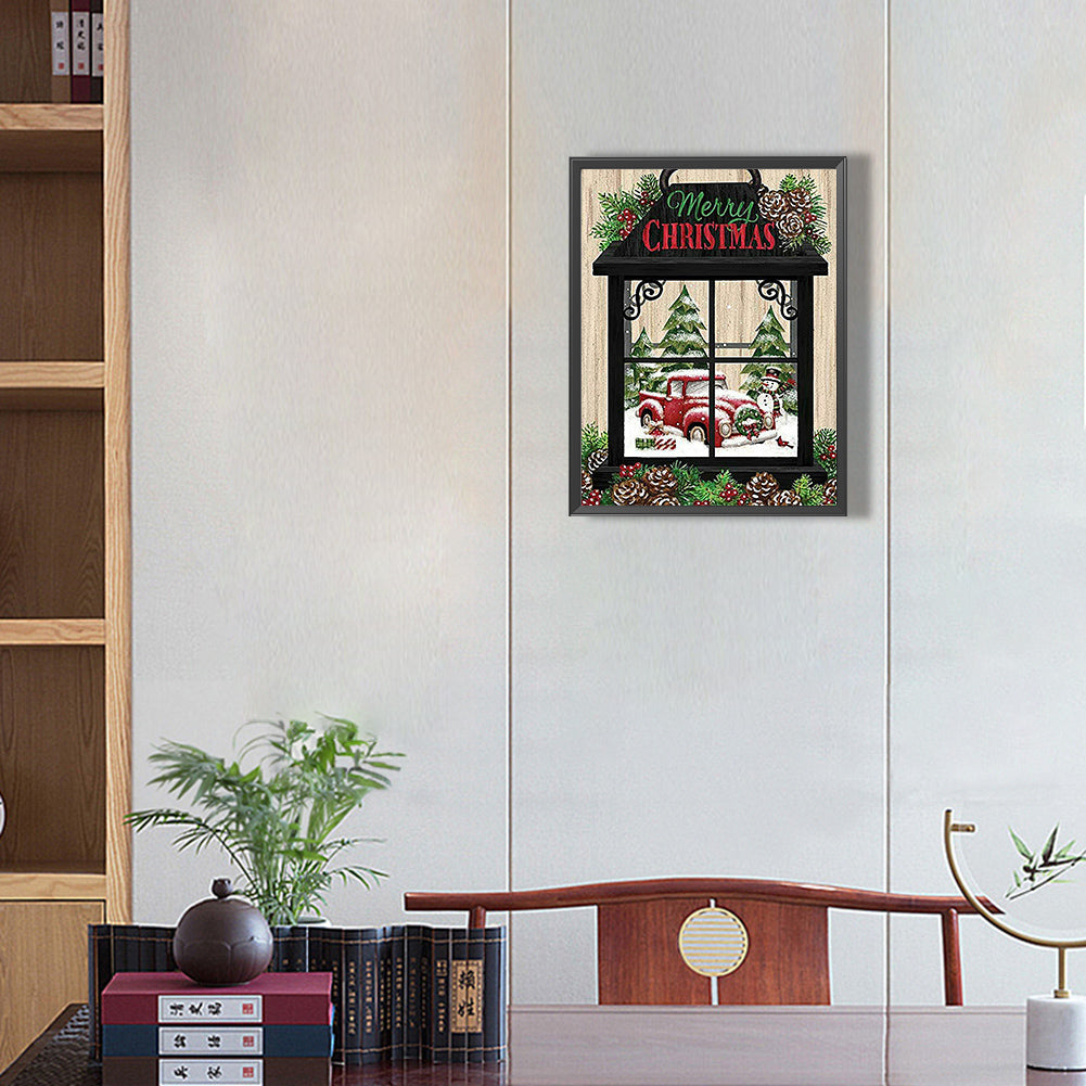 Little Red Car 30*40CM(Canvas) Full Square Drill Diamond Painting