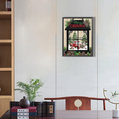 Little Red Car 30*40CM(Canvas) Full Square Drill Diamond Painting