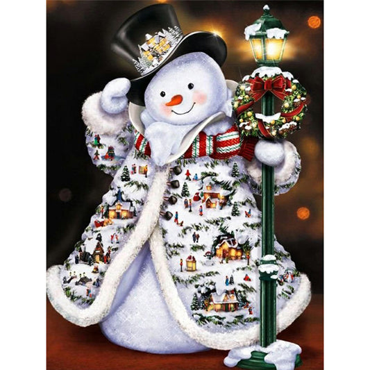 Cartoon Snowman 30*40CM(Canvas) Full Square Drill Diamond Painting