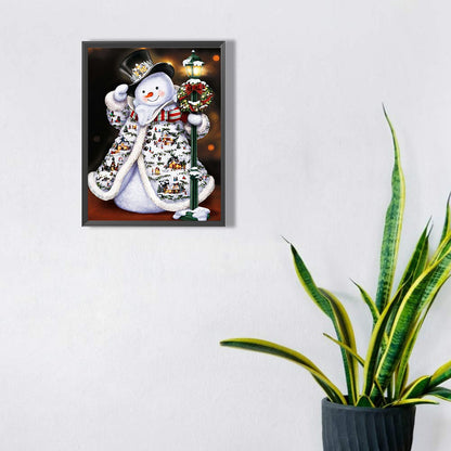 Cartoon Snowman 30*40CM(Canvas) Full Square Drill Diamond Painting