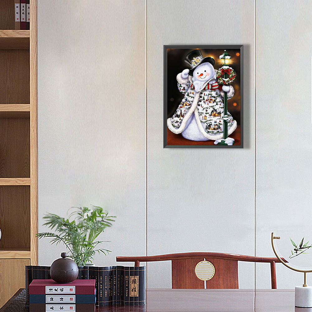 Cartoon Snowman 30*40CM(Canvas) Full Square Drill Diamond Painting