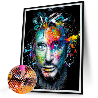 Rock Singer Johnny - Full Round Drill Diamond Painting 30*40CM
