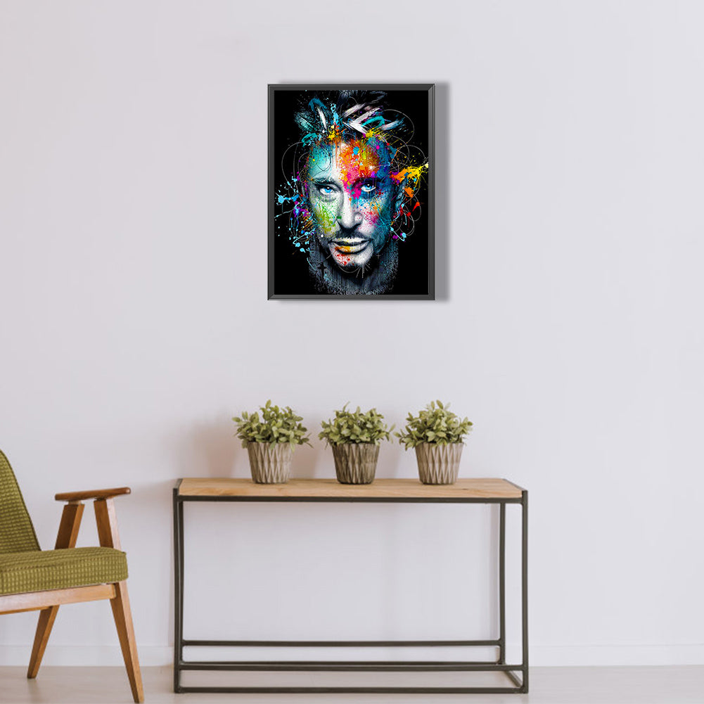 Rock Singer Johnny - Full Round Drill Diamond Painting 30*40CM