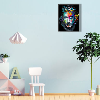 Rock Singer Johnny - Full Round Drill Diamond Painting 30*40CM