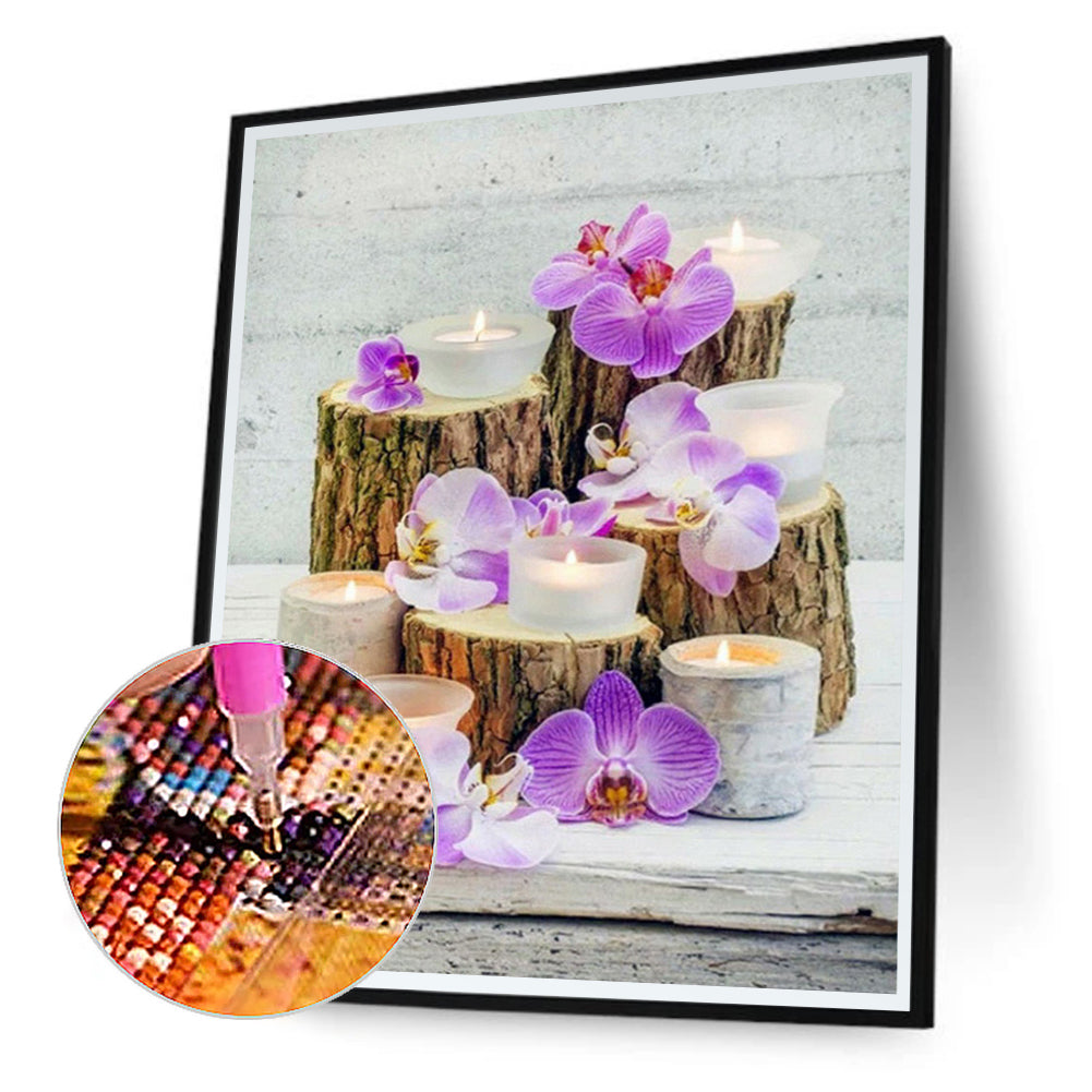 Phalaenopsis 40*50CM(Canvas) Full Round Drill Diamond Painting