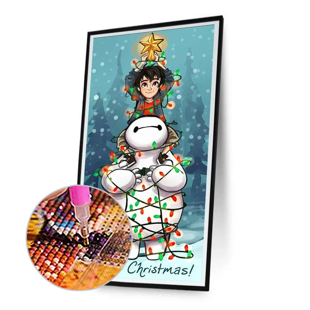 Snowman - Full Round Drill Diamond Painting 30*50CM