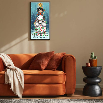 Snowman - Full Round Drill Diamond Painting 30*50CM