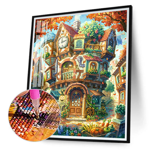 Abstract Castle - Full Round Drill Diamond Painting 40*50CM