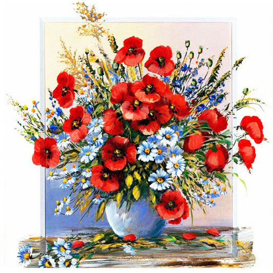 Poppies - Full Round Drill Diamond Painting 50*50CM