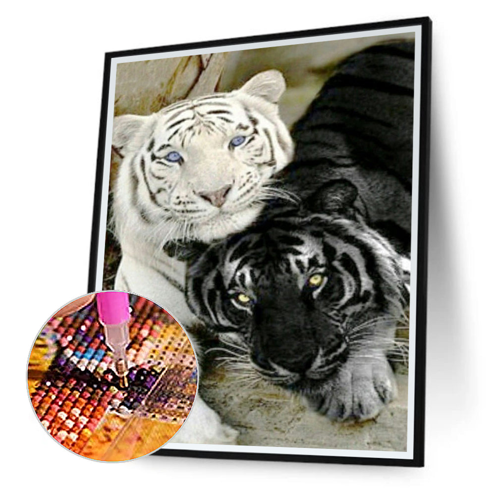 Tiger - Full Round Drill Diamond Painting 50*60CM