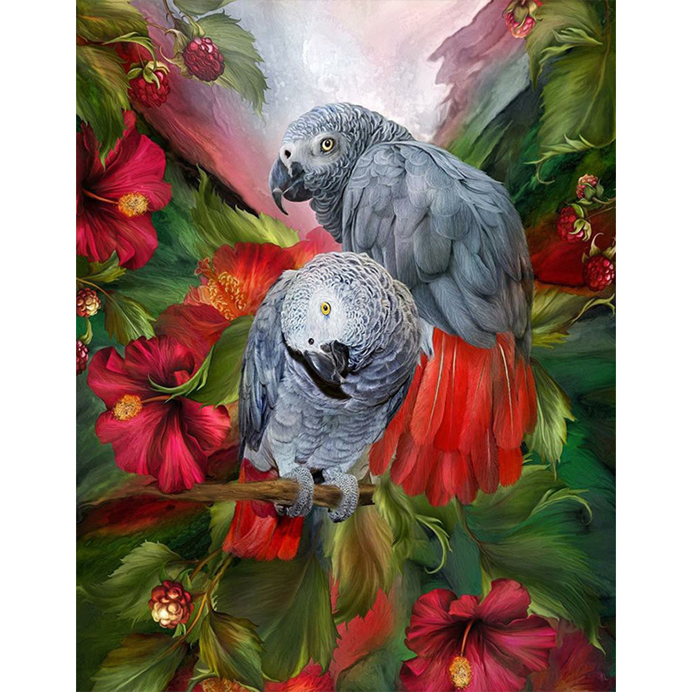 Parrot - Full Round Drill Diamond Painting 40*50CM