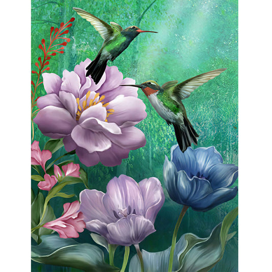 Hummingbird - Full Round Drill Diamond Painting 40*50CM