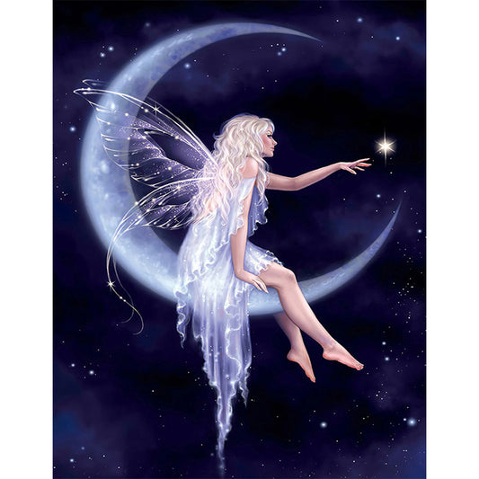 Moon Fairy - Full Round Drill Diamond Painting 40*50CM