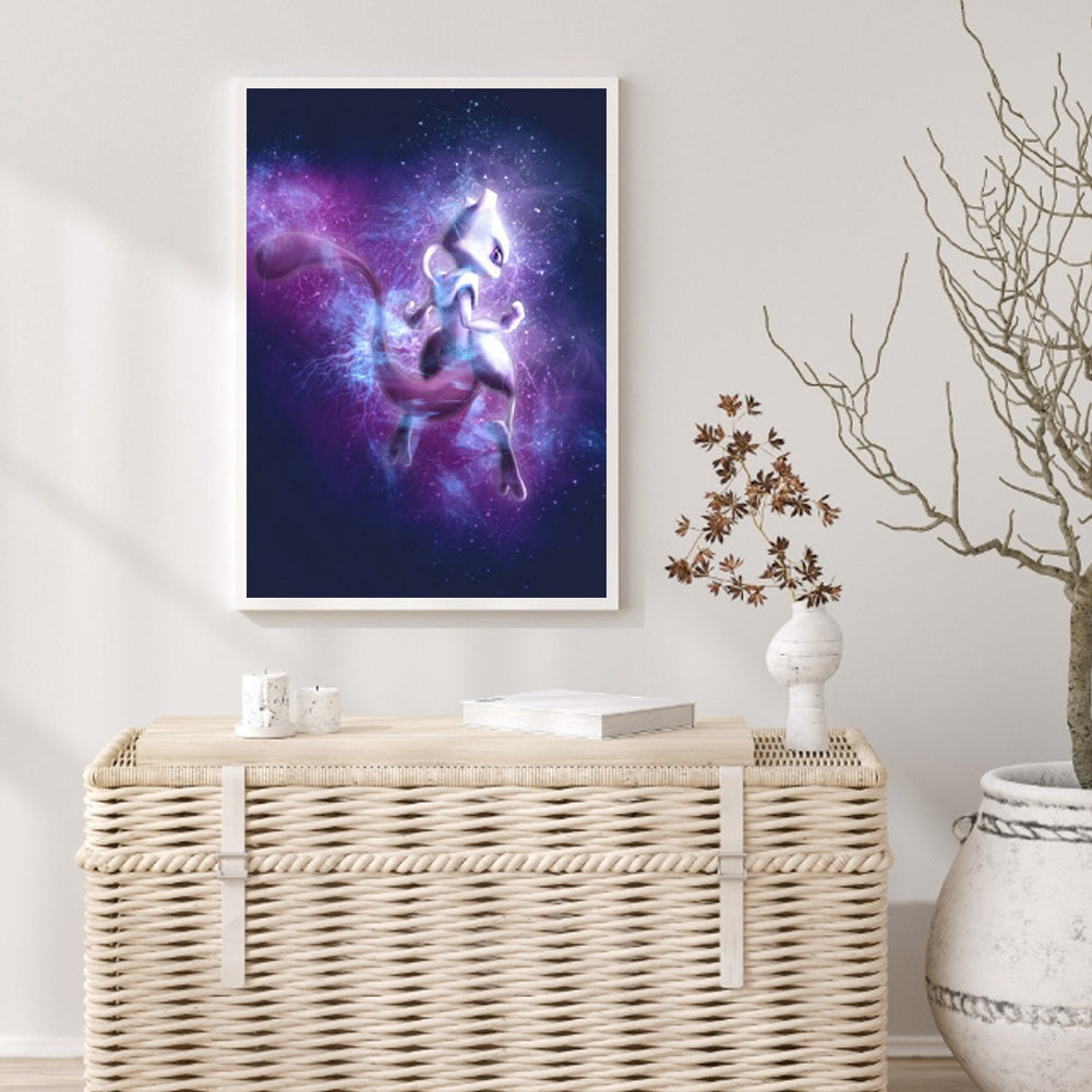 Pok¨¦mon Silhouette - Full Round Drill Diamond Painting 40*50CM