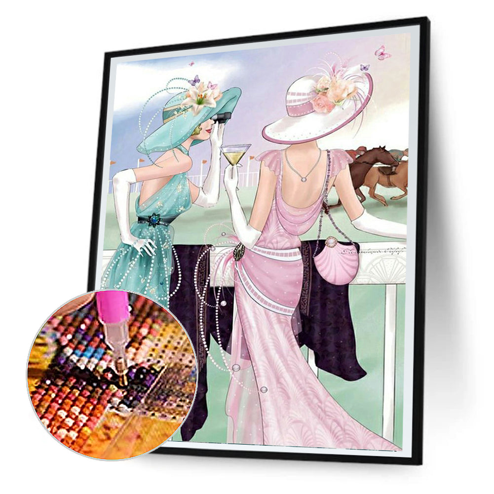 Elegant Lady - Full Round Drill Diamond Painting 40*50CM