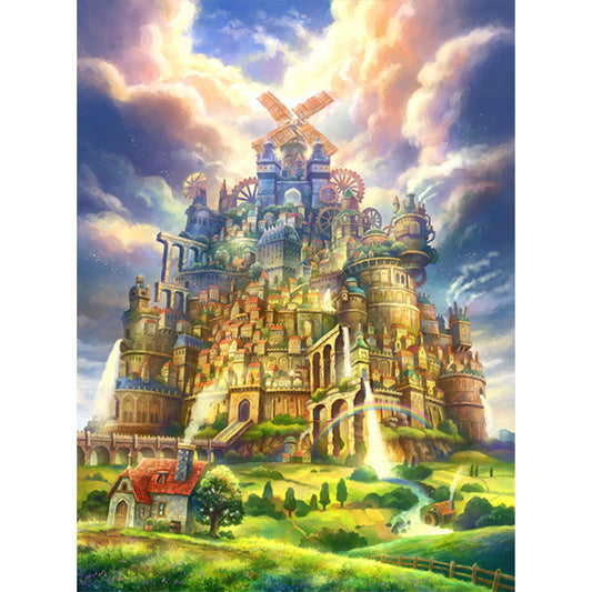 Fantasy Castle - Full Round Drill Diamond Painting 30*40CM