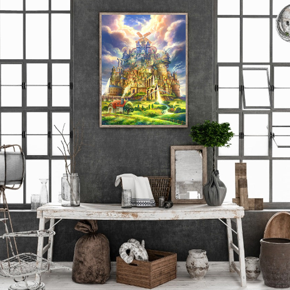 Fantasy Castle - Full Round Drill Diamond Painting 30*40CM