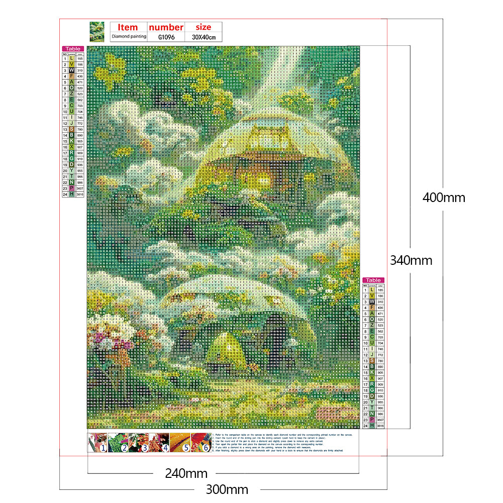 Fantasy Castle - Full Round Drill Diamond Painting 30*40CM