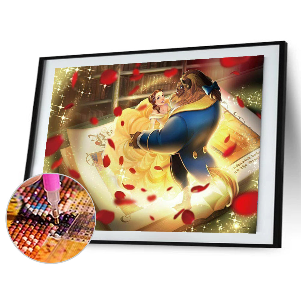 Beauty And The Beast - Full Round Drill Diamond Painting 40*30CM
