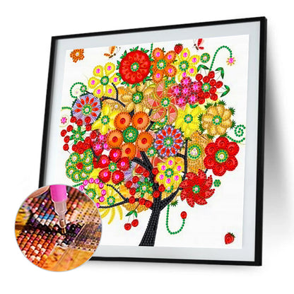 Flower Tree Of Life - Special Shaped Drill Diamond Painting 30*30CM