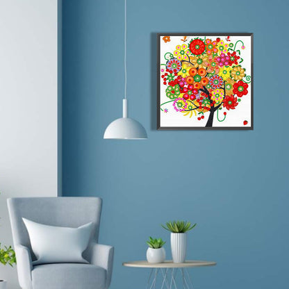 Flower Tree Of Life - Special Shaped Drill Diamond Painting 30*30CM