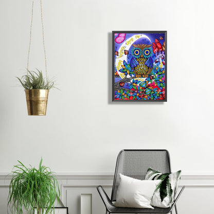 Owl - Special Shaped Drill Diamond Painting 30*40CM