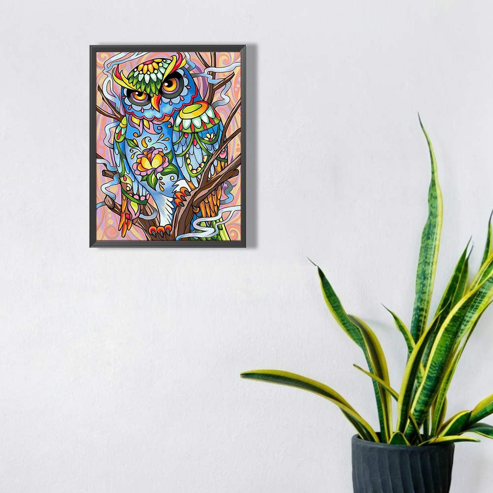 Owl - Special Shaped Drill Diamond Painting 30*40CM