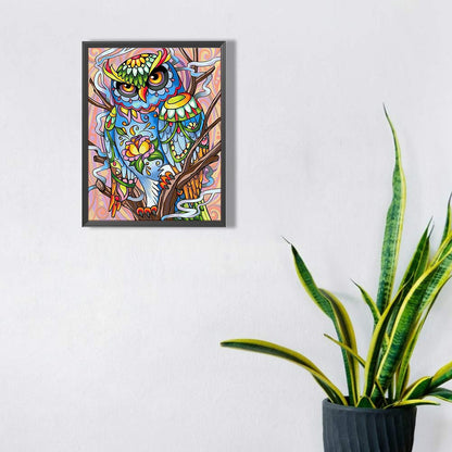 Owl - Special Shaped Drill Diamond Painting 30*40CM