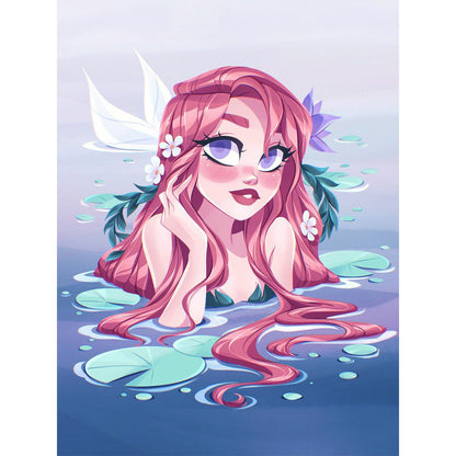 Princess Mermaid Ariel - Full Round Drill Diamond Painting 30*40CM