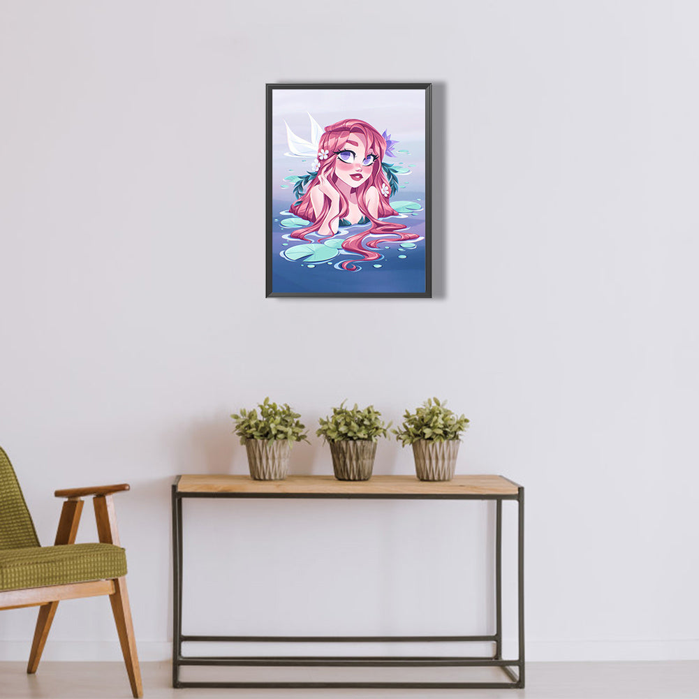 Princess Mermaid Ariel - Full Round Drill Diamond Painting 30*40CM