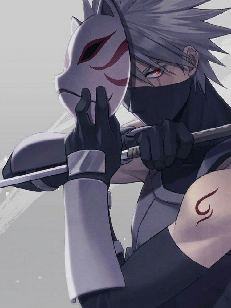 Hatake Kakashi 30*40CM(Canvas) Full Round Drill Diamond Painting