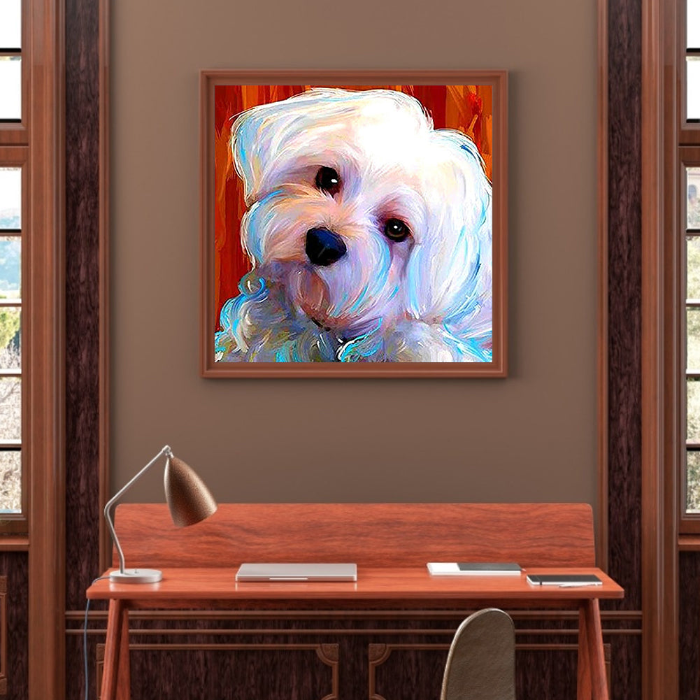 Bichon Puppy - Full Square Drill Diamond Painting 30*30CM