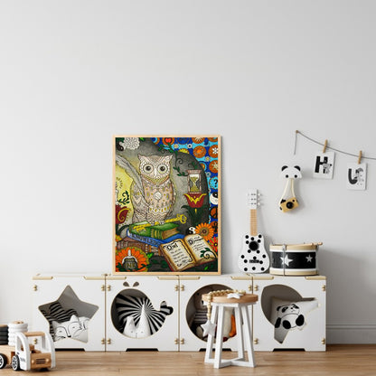 Owl - Full Round Drill Diamond Painting 30*40CM