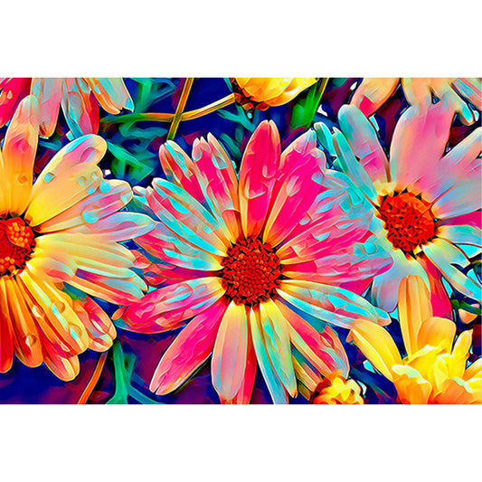 Colorful Flowers - Full Round Drill Diamond Painting 50*40CM