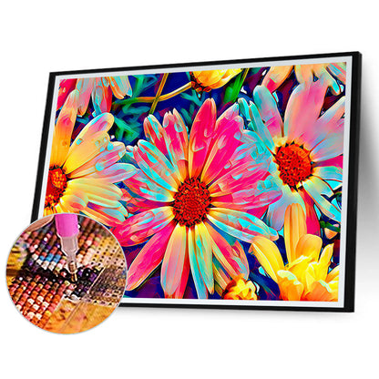 Colorful Flowers - Full Round Drill Diamond Painting 50*40CM